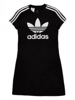 image of adidas Originals Skater Dress - Black, Size 13-14 Years, Women