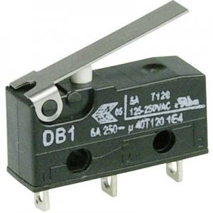 Image of Cherry Switches Microswitch DB1C A1LB 250 V AC 6 A 1 x OnOn momentary
