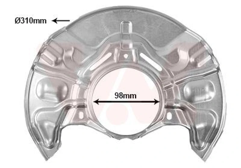 Image of VAN WEZEL Brake disc backing plate VAN WEZEL 5398372