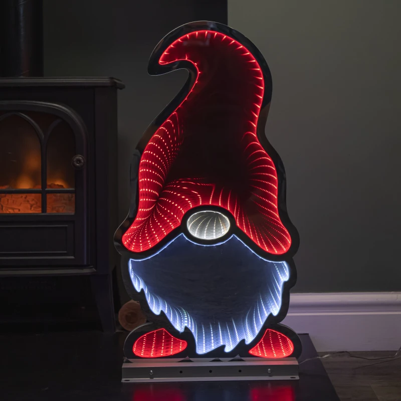 Image of 60cm Light up Christmas Gonk in Red Hat Infinity Decoration with LEDs