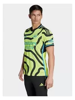 Image of Adidas Arsenal Mens 23/24 Away Stadium Replica Shirt, Yellow Size M Men