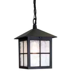 Image of IP43 1 Bulb Chain Lantern Light Black LED E27 100W Bulb External d00199