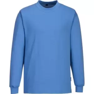 Image of Portwest Anti Static ESD Long Sleeve T Shirt Blue 2XL