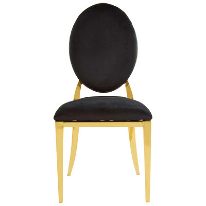 Image of Premier Housewares Interiors by Premier Sarita Stackable Stainless Steel Dining Chair Gold