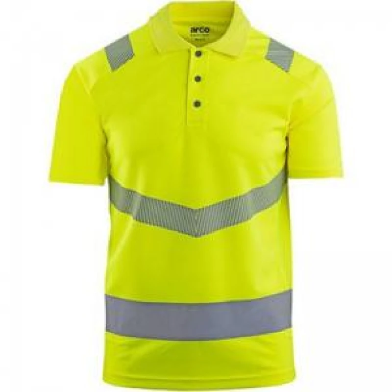 Image of Arco Arco Responsible Yellow Hi-Vis Polo Shirt M 18S0204