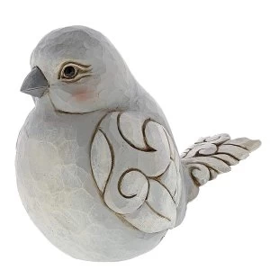 Image of Charming Chirper Grey Bird Figurine