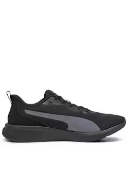 image of Puma Mens Running Flyer Lite Trainers - Black, Size 7, Men