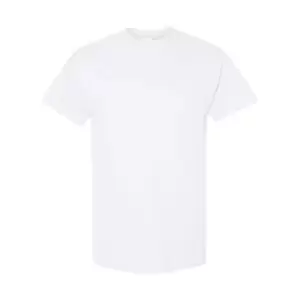 image of Gildan Mens Heavy Cotton Short Sleeve T-Shirt (Pack Of 5) (2XL) (White)