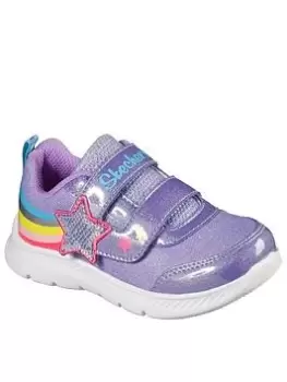 Image of Skechers Comfy Flex 2.0 Starry Skies Trainers, Purple, Size 6 Younger