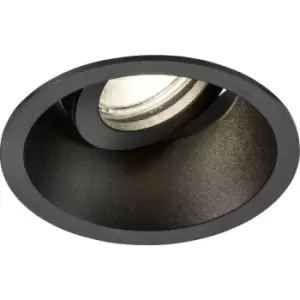 image of Knightsbridge - Dipa Single Tilt Round Anti-Glare Downlight Black - DIB1TRB