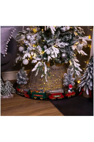 Image of Netagon Battery Operated Christmas Train Set Red