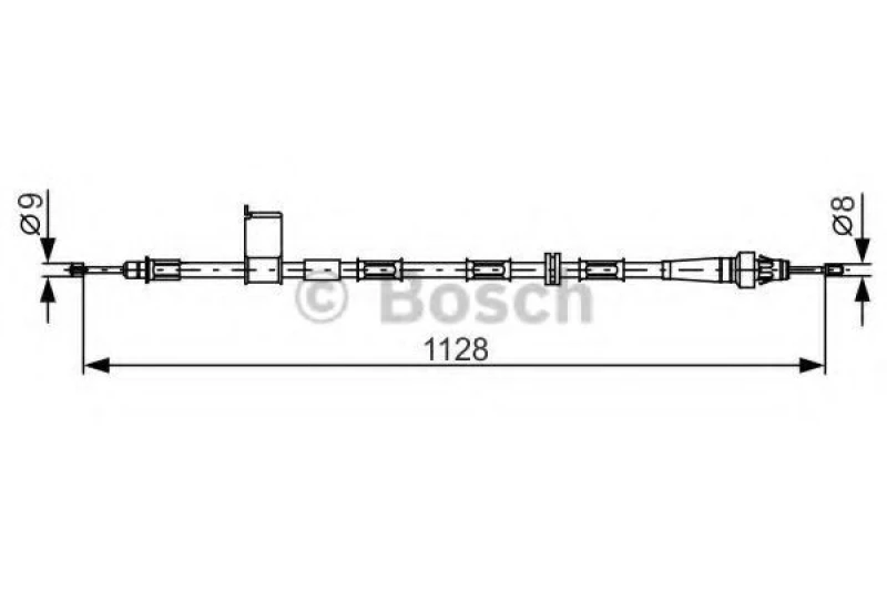 Image of Bosch 1 987 482 363 Brake Cable 1128mm Cable,parking brake (124)