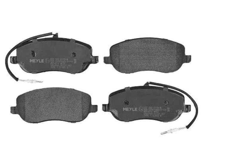 Image of MEYLE 025 202 6119/W Brake pad set Front Axle, incl. wear warning contact, Original Quality, with anti-squeak plate Brake Pad Set,disc brake (402)