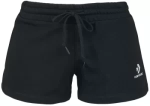 image of Converse Embroidered French Terry Short Hot Pants black