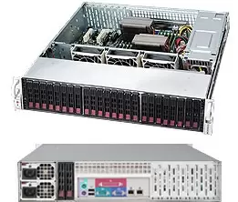 image of Supermicro CSE-216BE2C-R920LPB Server barebone Rack (2U) Black, Silver