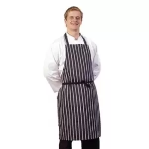 Image of BonChef Butcher Full Length Apron (One Size) (Navy/White)