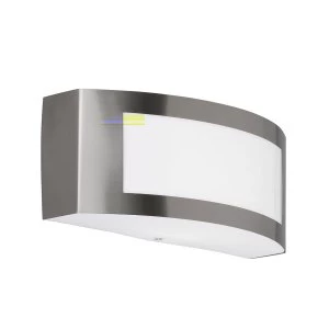 Image of Wofi Kasan Wall Lamp Single Design - Brushed Stainless Steel
