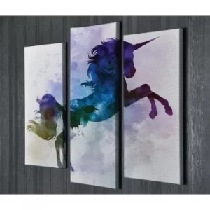 Image of UC61 Multicolor Decorative Canvas Painting (3 Pieces)