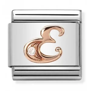 Image of Nomination CLASSIC Rose Gold Letters E Charm 430310/05