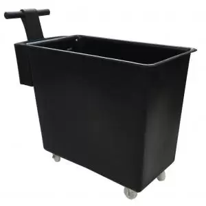 image of 100 Recylced Polyethylene Mobile Tapered Truck with Handle 320L Black