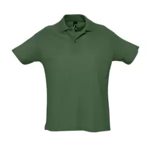 Image of SOLS Mens Summer II Pique Short Sleeve Polo Shirt (XXL) (Forest Green)