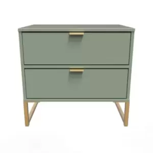 image of Welcome Furniture Copenhagagen Double 2 Drawer Locker (diego) - Reed Green