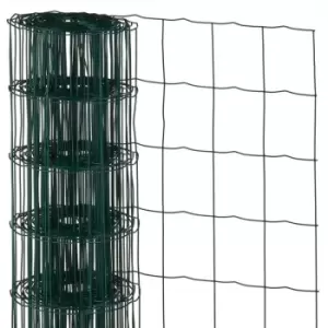 Image of Wire Mesh Rectangular 0.8x10 m Plastic Coated Steel Green Nature Green