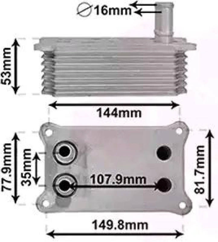 Image of VAN WEZEL 18013705 Oil Cooler *** IR PLUS *** with accessories Oil Cooler,engine oil (469)