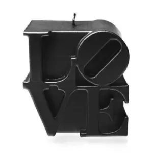 Image of Love Sign Candle – Black Metallic