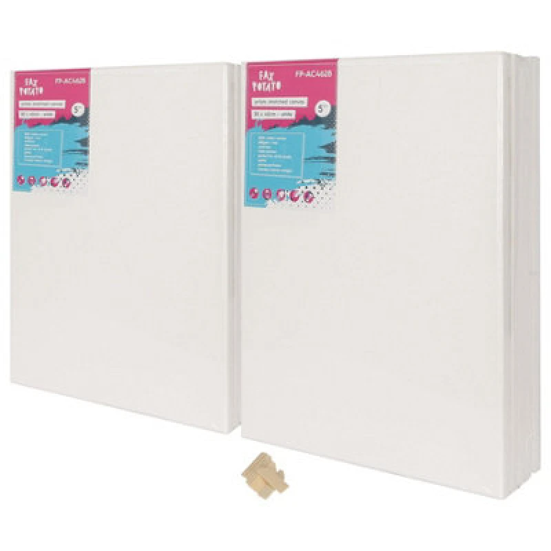 Image of Fax Potato Stretched Canvas With Wooden Wedges - 12" X 16" - Pack Of 10