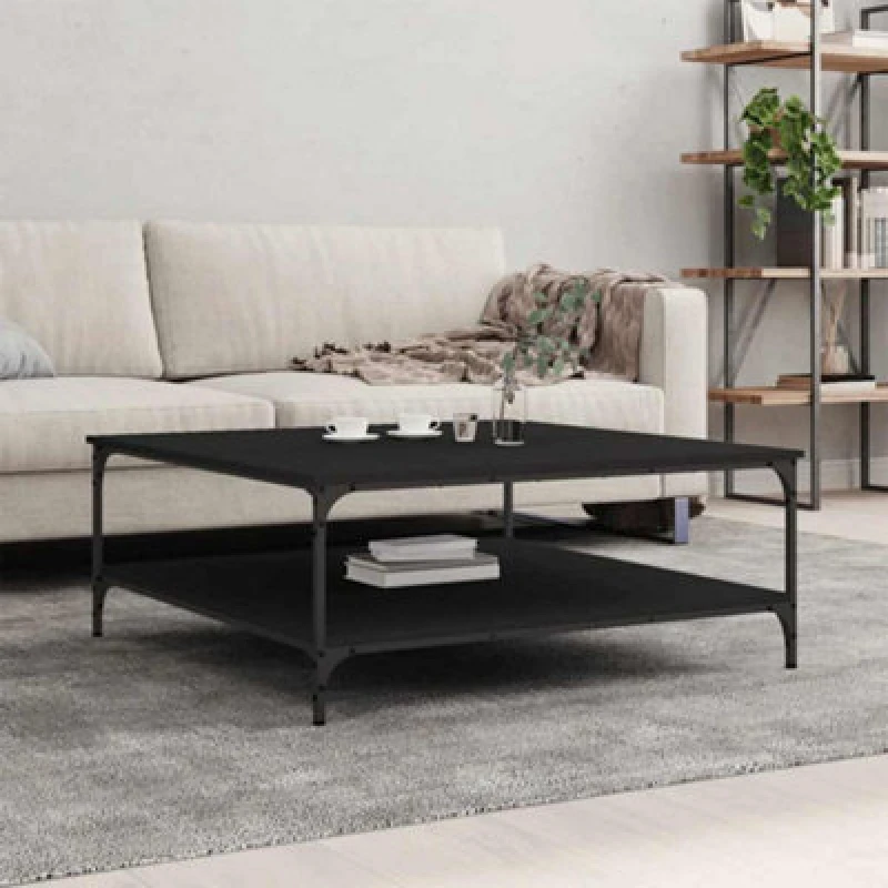Image of VIDAXL Coffee Table Black 100x100x40cm Engineered Wood Vidaxl 8720845941420