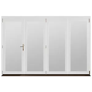 Image of Jeld-Wen Bedgebury Finished Solid Hardwood Patio Bifold Door Set White - 2094 x 2994 mm