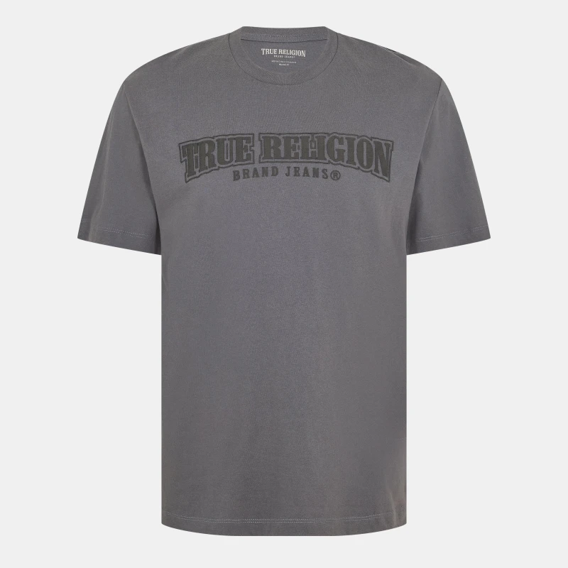 Image of True Religion Painted Horseshoe Relaxed Tee - Grey Grey S