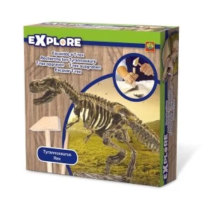 image of SES Creative - Childrens Explore Excavate a T-Rex Dinosaur Skeleton (Multi-colour)