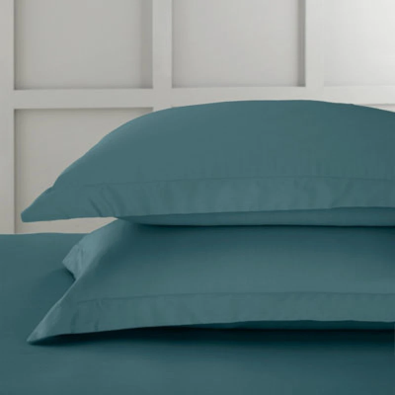 Image of Bianca '400 Thread Count Cotton Sateen' Oxford Pillowcase Pair Teal