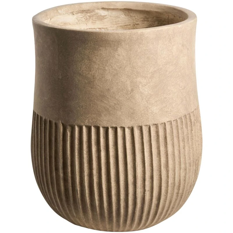 Image of Beliani Plant Pot Pylaros 36cm Beige