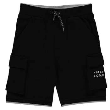 Firetrap Pique Shorts Junior Boys - Black