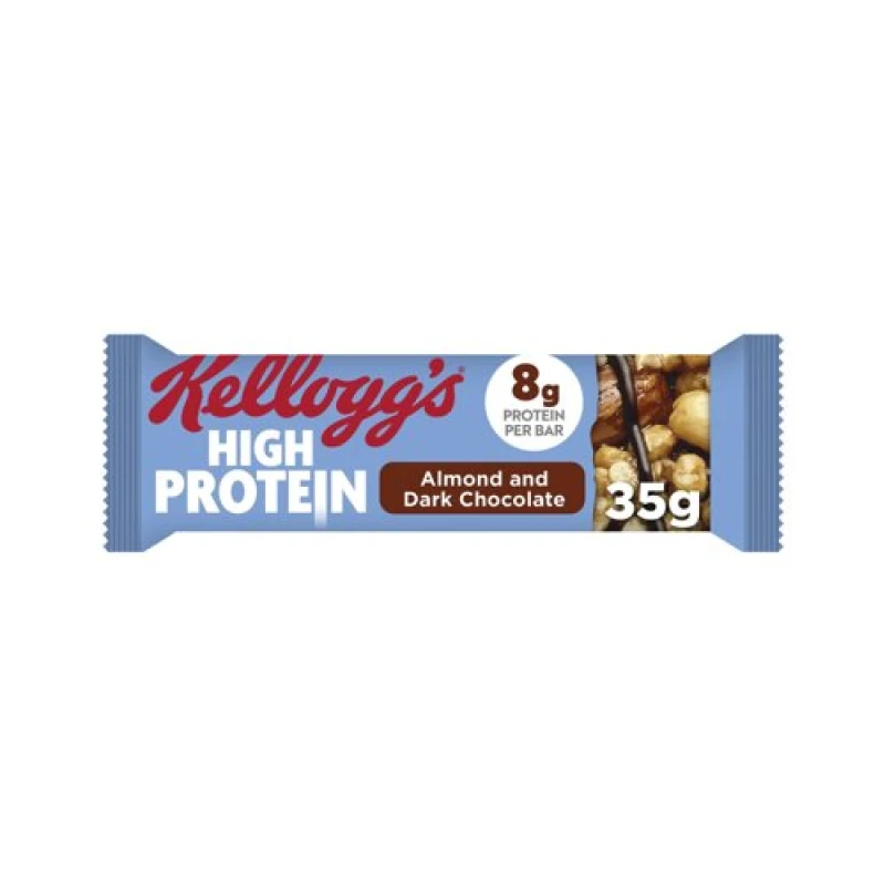 Image of Kelloggs Kelloggs High Protein Almond and Dark Chocolate Snack Bars 35g (Pack of 16) 7100784000 7100784000
