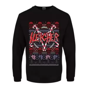 image of Grindstore Mens Sleigher Christmas Jumper (Medium (38-40in)) (Black)