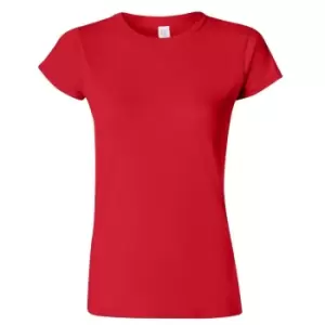 Image of Gildan Ladies Soft Style Short Sleeve T-Shirt (2XL) (Red)