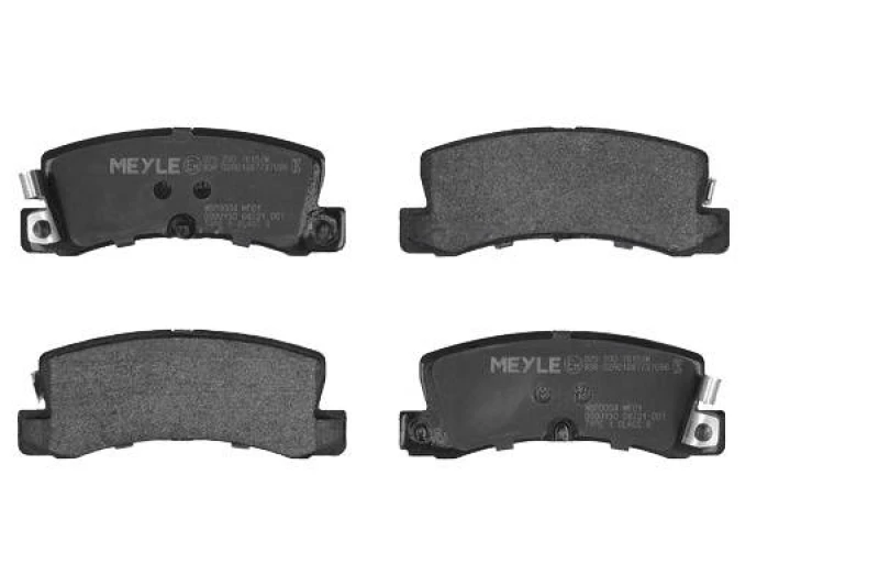 Image of MEYLE 025 200 7615/W Brake pad set Rear Axle, with acoustic wear warning, Original Quality, with anti-squeak plate Brake Pad Set,disc brake (402)