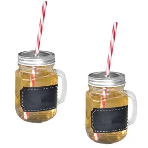 image of The Vintage Company Chalkboard Mason Jars - Set of 2