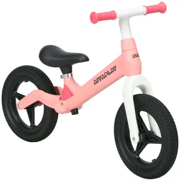 image of AIYAPLAY Balance Bike Toddler with Adjustable Seat and Handlebar, PU Wheels, No Pedal, Aged 30-60 Months up to 25kg - Pink