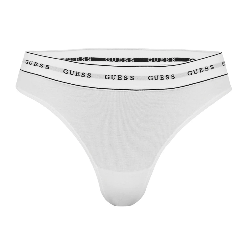 Image of Guess Carrie Thong With Logo Band 14673489 White