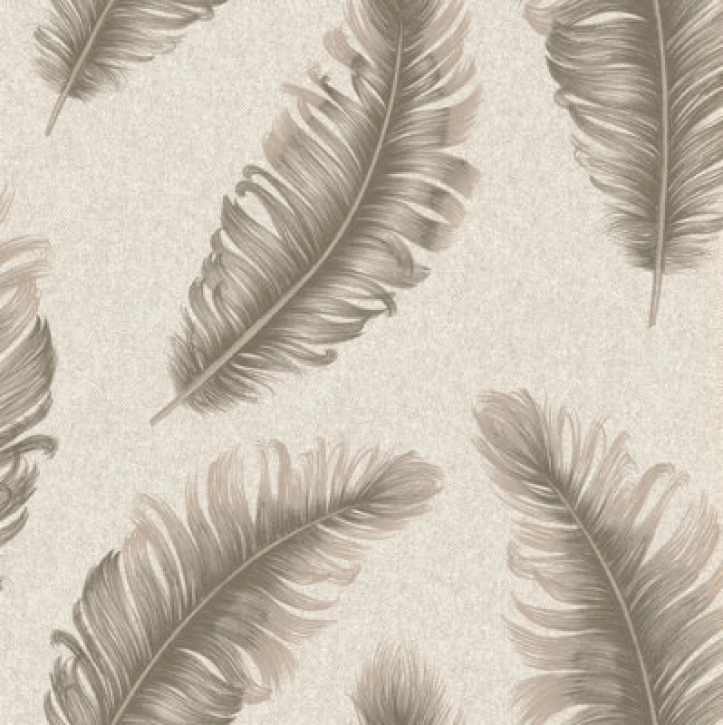 Image of Gb4411 Ciara Feather Mocha Beige Wallpaper By Belgravia Zambaiti Parati