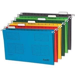 image of Original Bantex Foolscap Suspension File Square 30mm Yellow