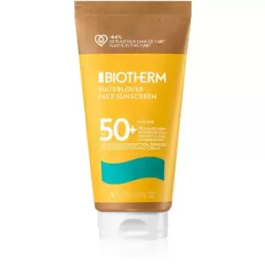 image of Biotherm Waterlover Face Sunscreen Protective Anti-Aging Face Cream for Intolerant Skin SPF 50+ 50ml