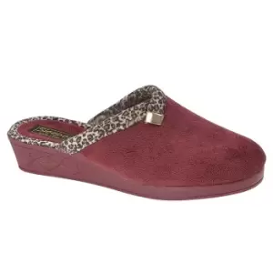 image of Sleepers Womens/Ladies Jackie Slippers (4 UK) (Burgundy)