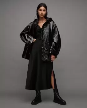 Image of AllSaints Kelsie Shine Oversized Jacket