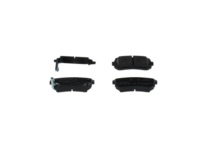 Image of Bosch 0 986 495 354 Brake pad set with acoustic wear warning, with anti-squeak plate Low-Metallic Brake Pad Set,disc brake (402)